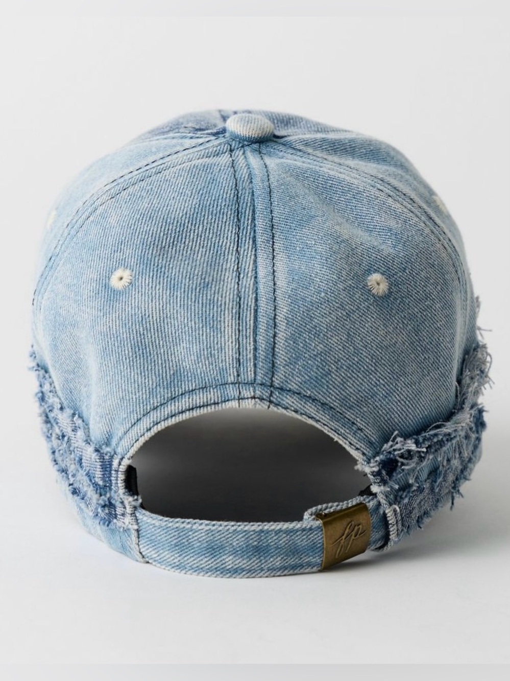 FP MOVEMENT by FREE PEOPLE ~ Hollie Varsity Denim Baseball Hat ~ Denim ~ NWT** - Picture 7 of 16